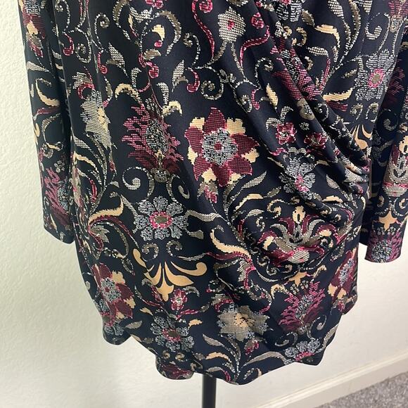 Charter Club surplice wrap floral tunic women’s XL - Picture 4 of 13